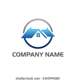 Real Estate vector logo design template. House abstract concept icon. Realty construction architecture symbol
