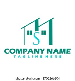 real estate vector logo design, eco real estate logo