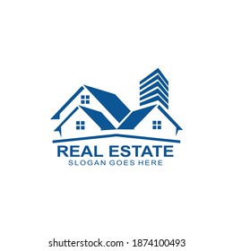 Diseño del logotipo vectorial inmobiliario, logotipo inmobiliario, diseño del logotipo de construcción, logotipo inmobiliario