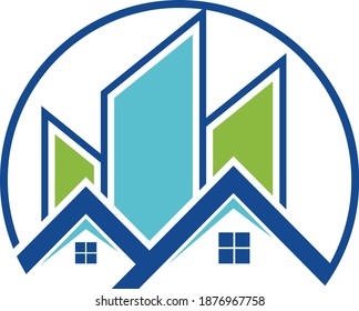Real estate vector logo design