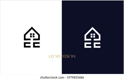 Real Estate Vector Logo Design WITH Alphabet E ,EE  