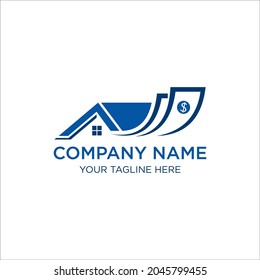real estate vector logo design with home shape

