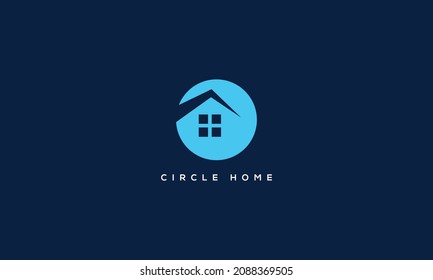 Diseño del círculo de diseño del logotipo de vectores inmobiliarios