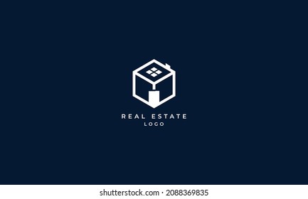 Real Estate Vector Logo Design box cube house