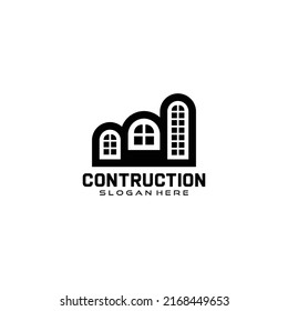Design-Vorlage für Real Estate-Vektorgrafik-Logo. Das abstrakte Konzept des Hauses.