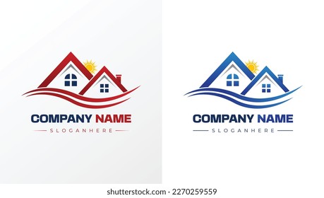 Real Estate vector logo design template. House abstract concept icon.