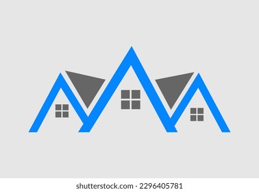 Real estate vector logo design template