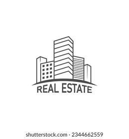 real estate vector logo design template on white background