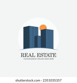 Plantilla de diseño de logotipo de vectores inmobiliarios