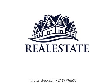 Real Estate Vector Logo Design.  Real estate company logo, Modern home vector logo art, Construction logo design template Pro Vector. brawnydesignAZ 
