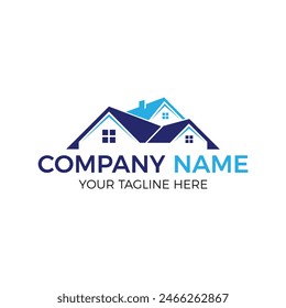 Plantilla de diseño de logotipo de Vector inmobiliario. Logotipo de Edificio y Construcción 