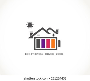 Real Estate vector logo design template. Eco-friendly house abstract icon. Eco energy logo