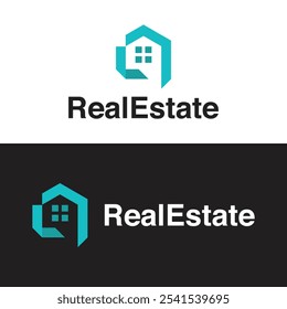 design de logotipo do vetor imobiliário, moderno, simples