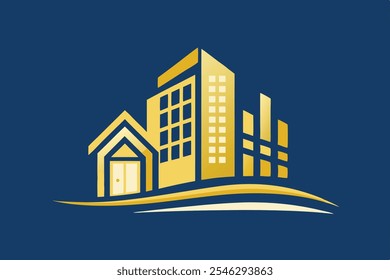 Immobilien Vektor Logo Design Gebäude Immobilien