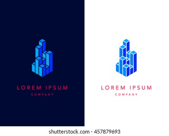 Real estate vector logo design template for corporate identity. 