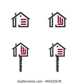 Real Estate vector logo design template. House abstract concept icon.