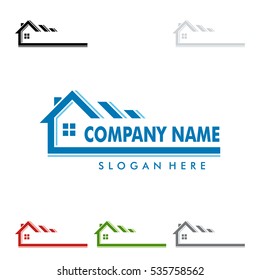 Real estate vector logo design, home, house illustration