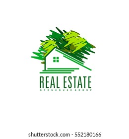 Real Estate vector logo design template. House abstract concept icon.