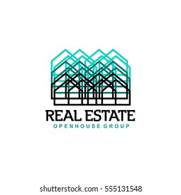 Real Estate vector logo design template. House abstract concept icon