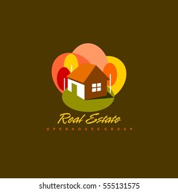 Real Estate vector logo design template. House abstract concept icon