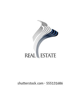 Real Estate vector logo design template. House abstract concept icon