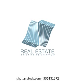 Real Estate vector logo design template. House abstract concept icon