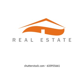 Real Estate vector logo design template. House abstract concept icon
