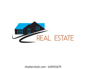 Real Estate vector logo design template. House abstract concept icon
