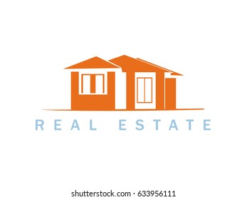Real Estate vector logo design template. House abstract concept icon
