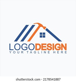 Immobilienvektorlogo, Haussanierung