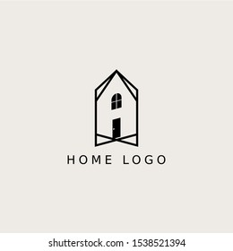 Real estate vector logo. House for sale or build a sign template. Entity, rent, sell, buy, investment, or business identity. with a minimalist home logo that is simple but elegant