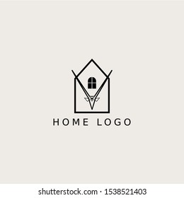 Real estate vector logo. House for sale or build a sign template. Entity, rent, sell, buy, investment, or business identity. with a minimalist home logo that is simple but elegant