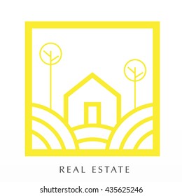 REAL ESTATE , VECTOR LOGO ICON