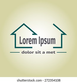 Real estate vector logo, vector illustration