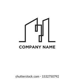 real estate vector logo isolated on white background