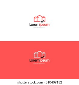 Real Estate Vector Logo Red