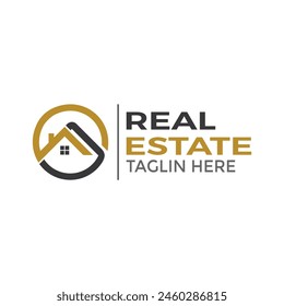   Real Estate Vector  Logo Simple Design Template. Eps