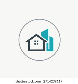 Logotipo del Vector inmobiliario con diseño simple 