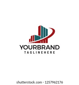 Real estate - vector logo template concept illustration. Building skyscraper Design element.