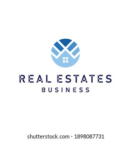 Real estate vector logo template for apartment