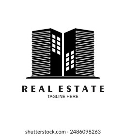 Real Estate vector logo template concept design. Modern building sign illustration. Abstract city. Building vector illustration.