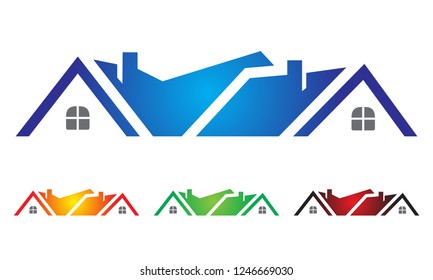 Real estate vector logo template,residential building property 