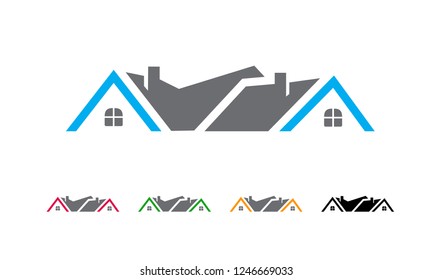 Real estate vector logo template,residential building property 