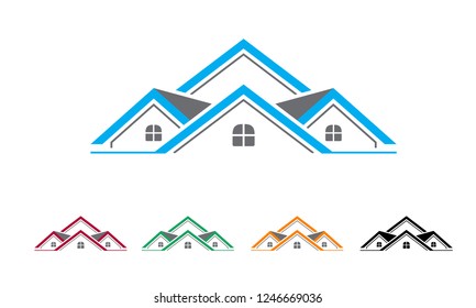 Real estate vector logo template,residential building property 