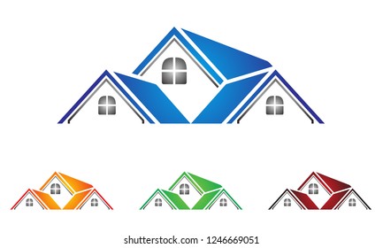 Real estate vector logo template,residential building property 