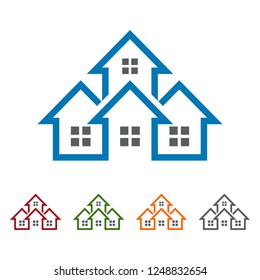 Real estate vector logo template,residential building property 