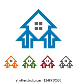 Real estate vector logo template,residential building property 