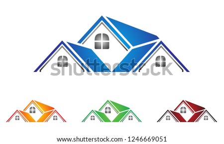 Real estate vector logo template,residential building property 