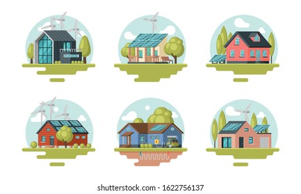 Real Estate Vector Set. Residential Property Advertising Concept