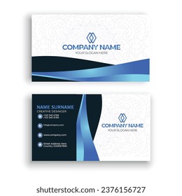 real estate visiting card, business card set with abstract pattern. successful business with house building symbol vector corporate identity template with simple logo